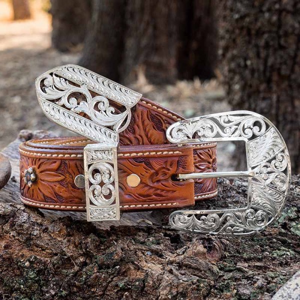 Dodge City Custom Three Piece Buckle Set